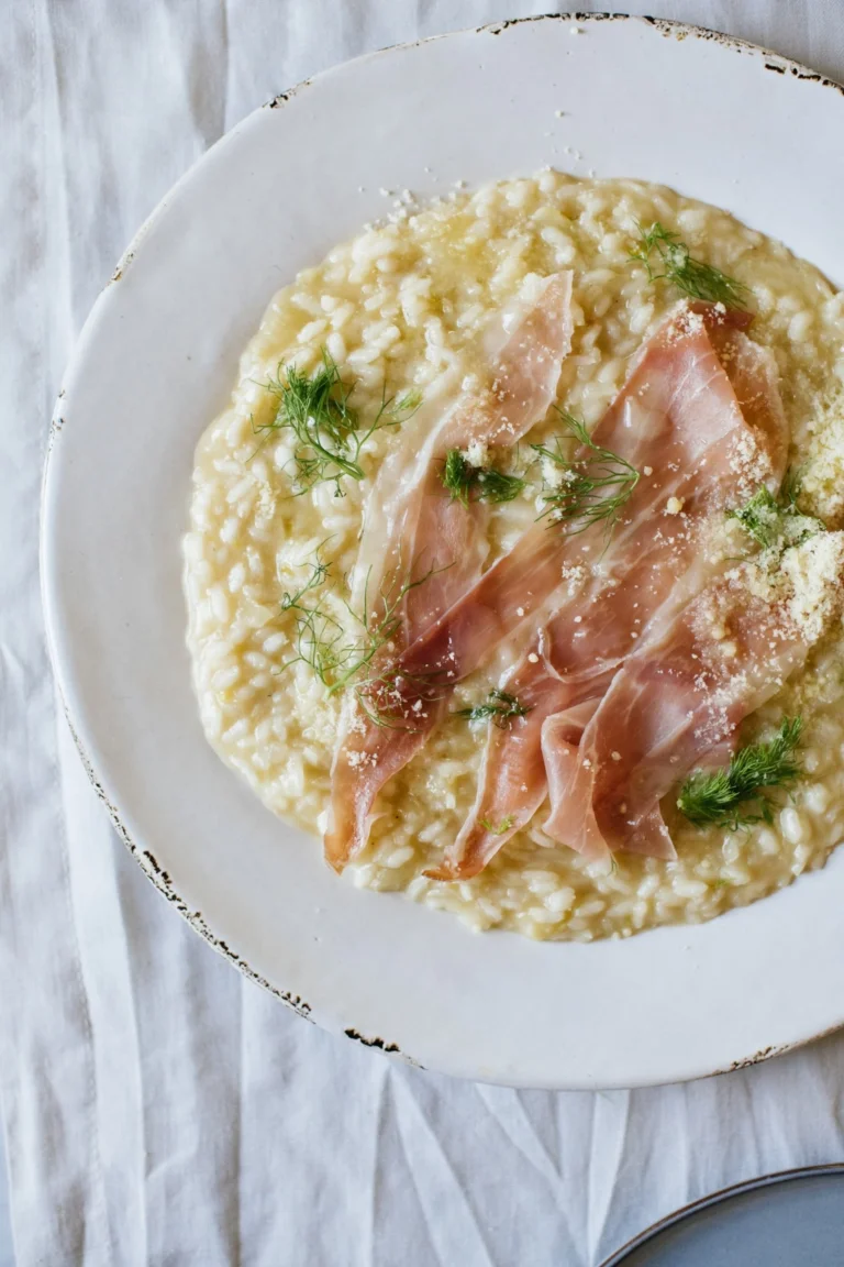 Fennel Risotto with Prosciutto