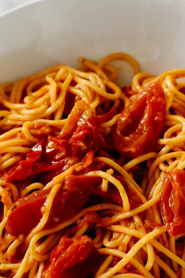 Tonnarelli with Anchovy Tomato Butter Sauce