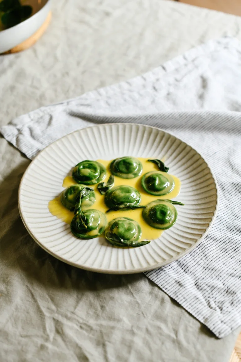 Green Lemon Ricotta Ravioli with a Proper Sage and Butter Sauce
