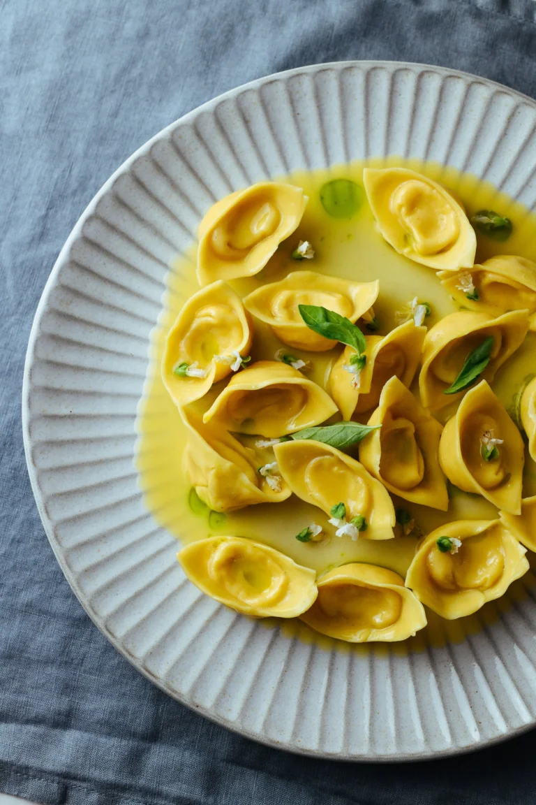 Corn ‘Nduja and Mozzarella Cappellacci