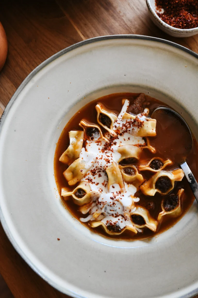 Sini Manti (Armenian Baked Lamb Dumplings)