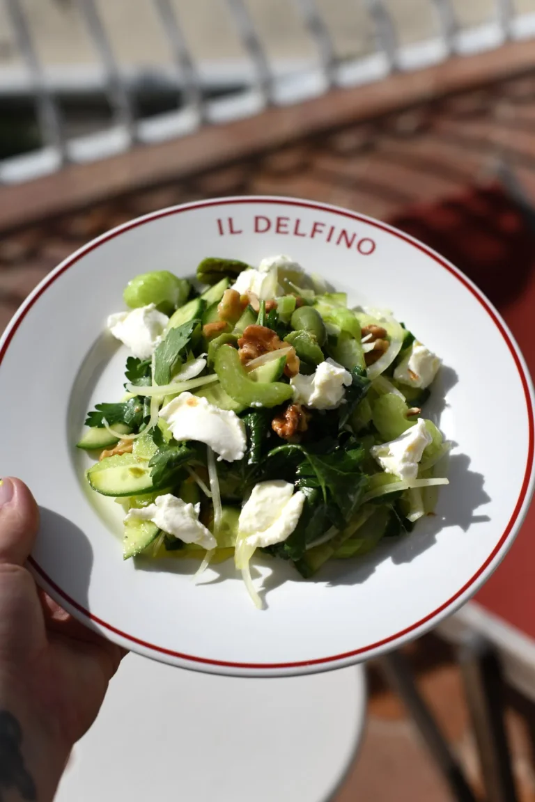 The ultimate crunchy green salad – with celery, cucumber and labneh