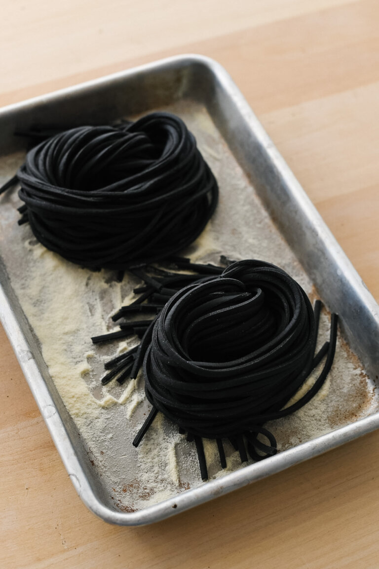 Squid ink pasta dough